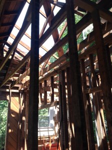 1212 Strong Avenue in early July, 2015, just a shell now.